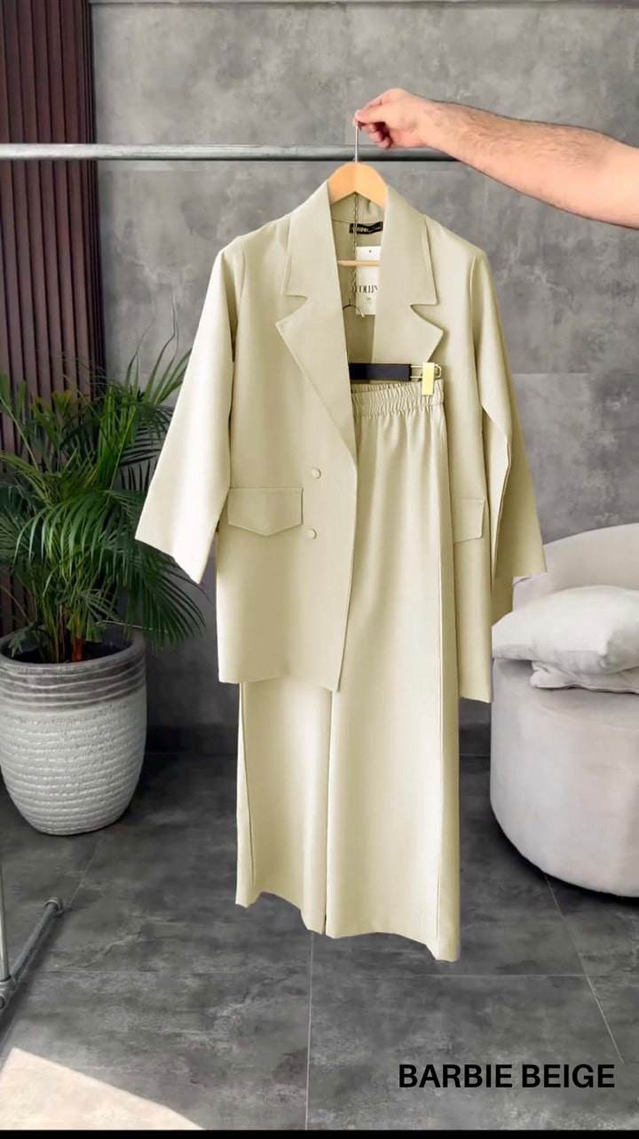 British Collar Loose Fit Blazer & Pants - Dubai Offers Today
