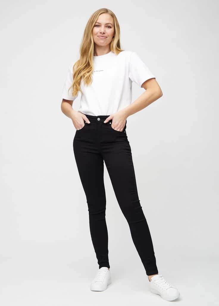 Womens Black Plain Stretchable Jeans - 5221 - Dubai Offers Today