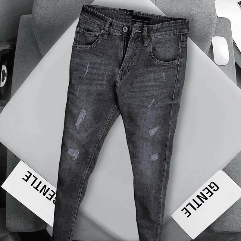 Dark Grey Denim Jeans - 0249 - Dubai Offers Today
