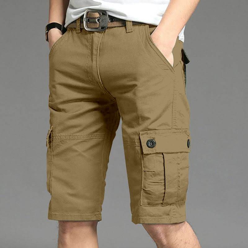 Mens Cargo Shorts - Beige - Dubai Offers Today