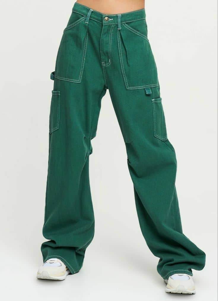 Womens Cargo Pant - Green - Dubai Offers Today