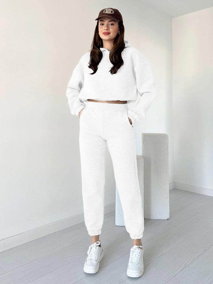 Women Cropped Hoodie Set - Dubai Offers Today