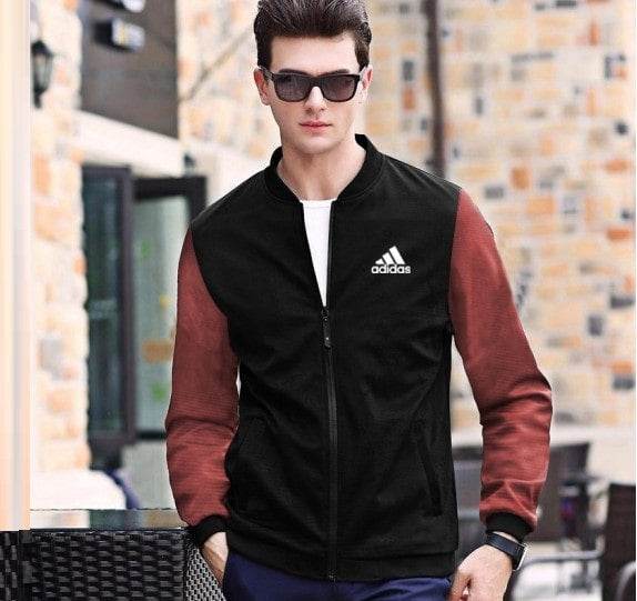Black & Maroon Men Varsity Jacket - Dubai Offers Today