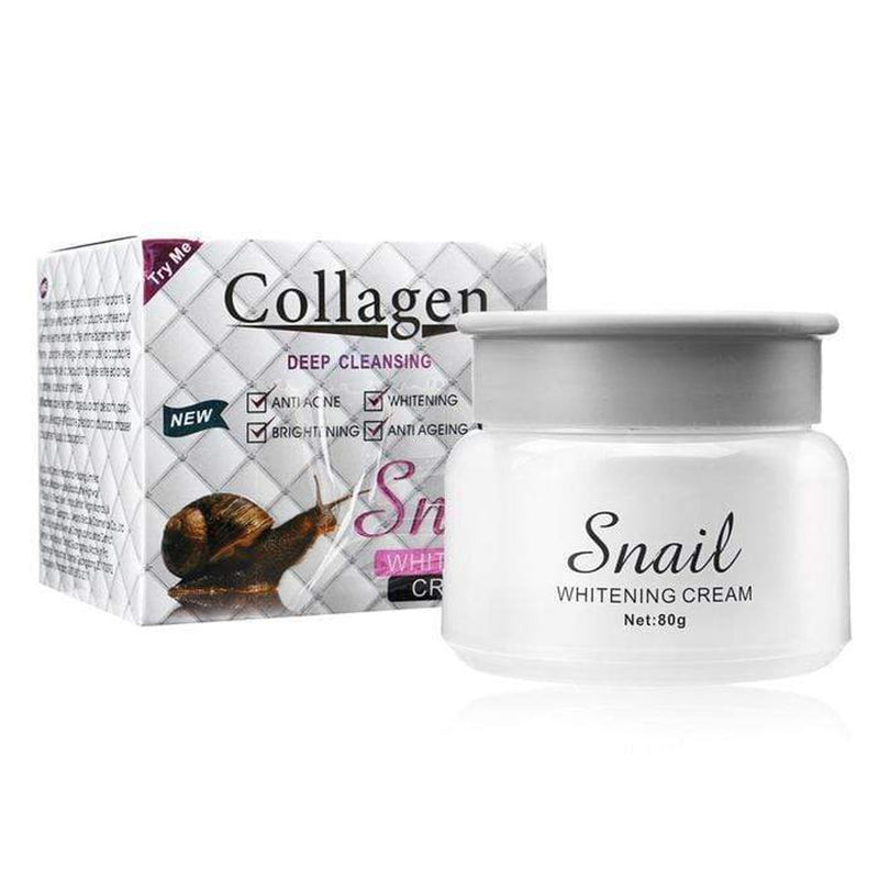 Snail collagen brightening cream jar