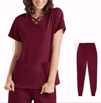 Women Scrub Suit Burgundy - Dubai Offers Today