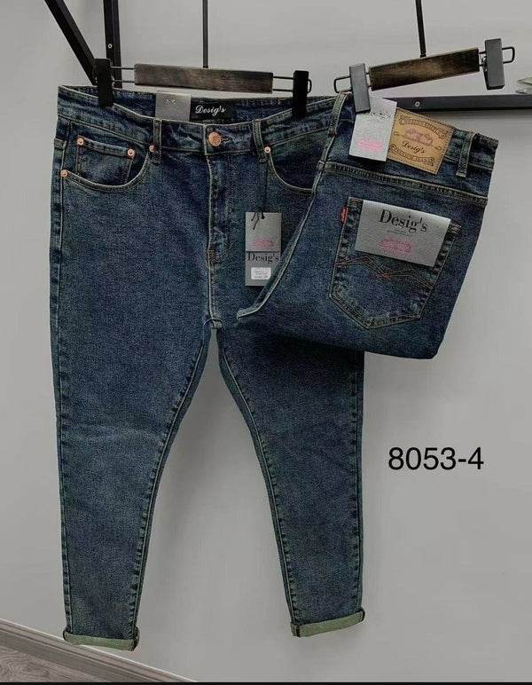 Casual light blue denim jeans closeup texture UAE - 3819