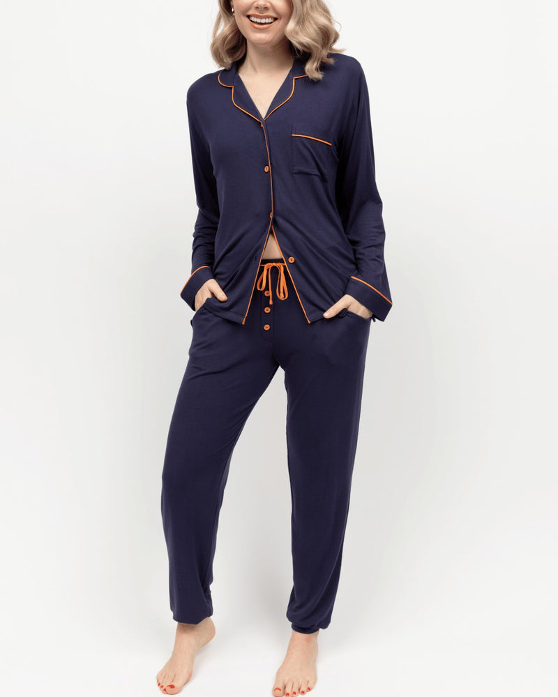 Taylor Revere Jersey Pyjama Set Navy