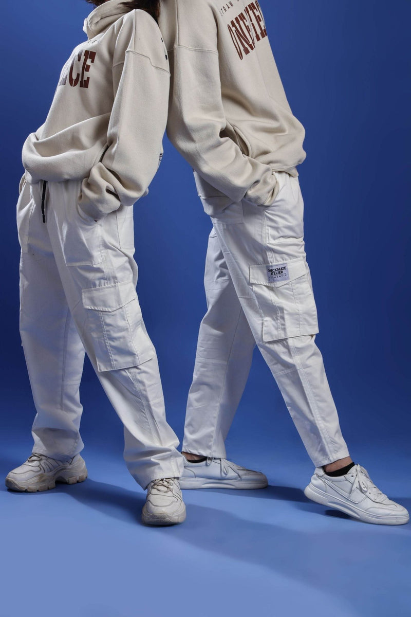 WHITE STRAIGHT CARGO PANT - Dubai Offers Today