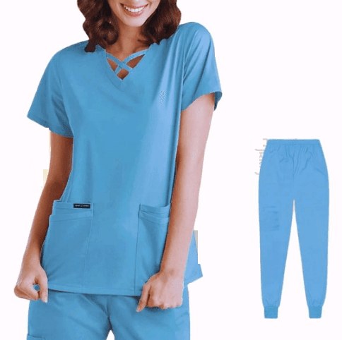 Women Scrub Suit Light Blue