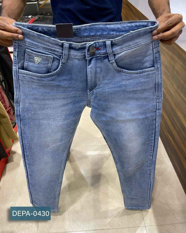 Light Blue Plain Jeans - 3427