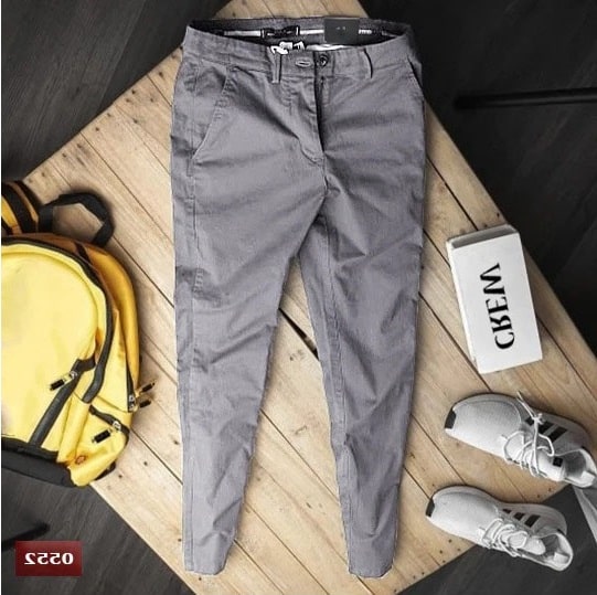 Grey Wash Plain Stretchable Jeans - 3858
