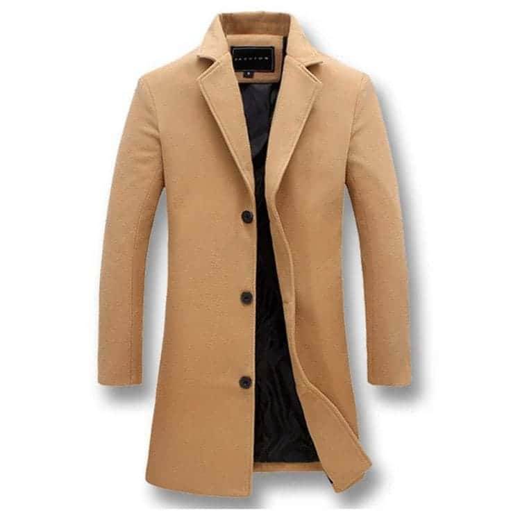 Mens Long Coat - Beige - Dubai Offers Today