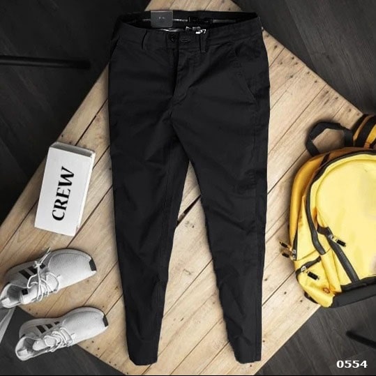 jet Black Plain Stretchable Jeans - 3851