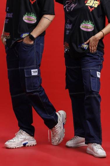 BLUE CONTRAST CARGO PANT - Dubai Offers Today