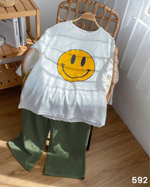 Smiley Tee & Palazzo Green