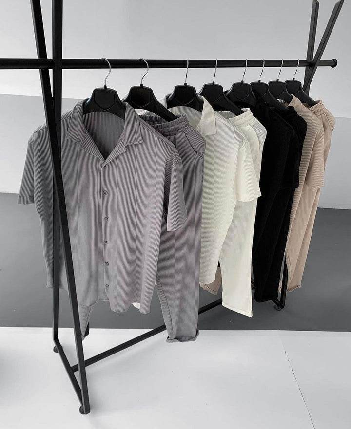British Collar Pleated Men's Set - Dubai Offers Today