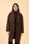 Womens Long Coat - Brown - Dubai Offers Today