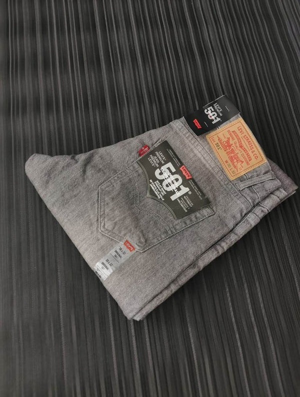 Grey Wash Plain Stretchable Jeans - 3826