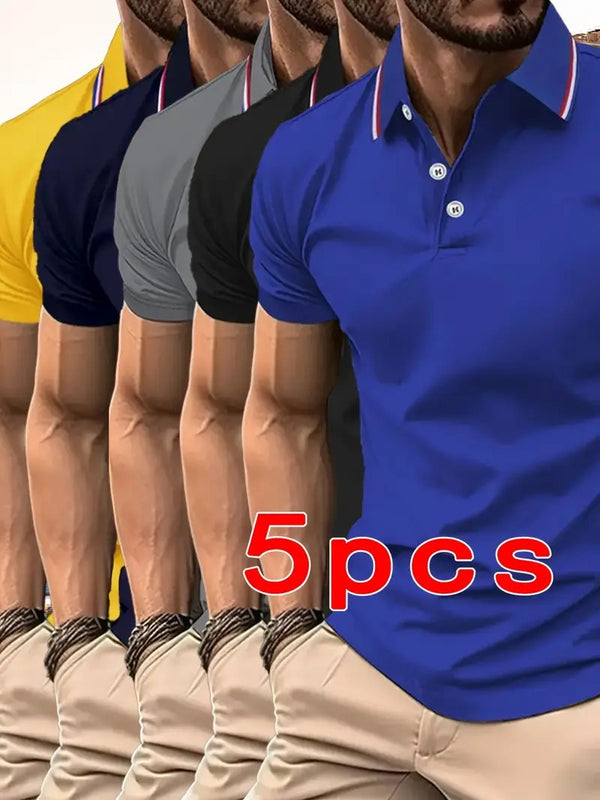Pack of 05 Men's Polo T-Shirts
