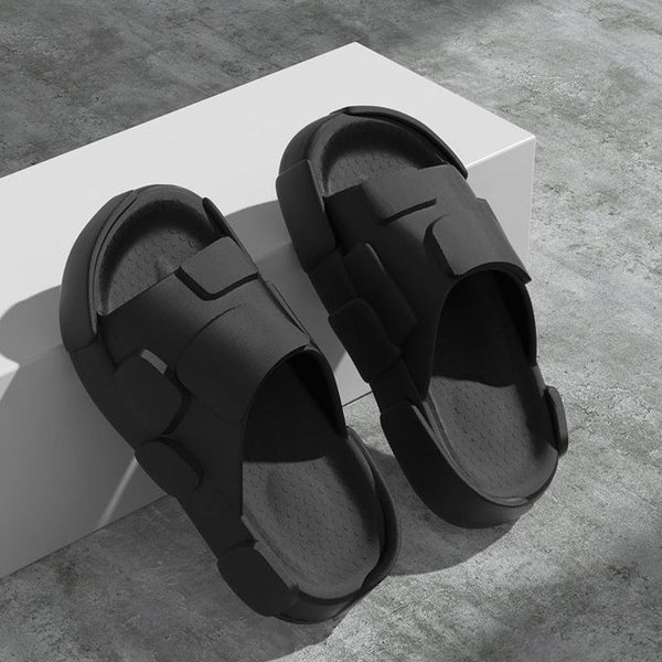 Men Black Casual Slippers