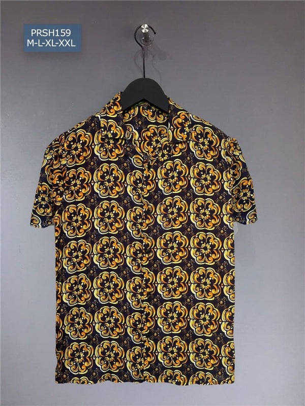 Printed Shirts - Golden Black (PRSH159)