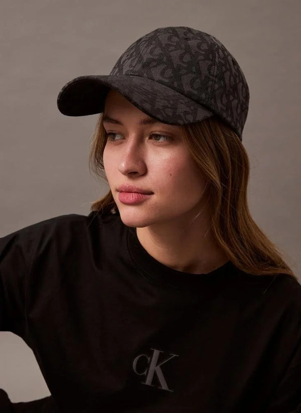 Calvin Klein Allover Monogram Logo Baseball Cap