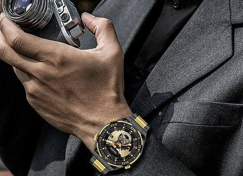 Js Ultimate2 Round Smart Watch Men 1.53 High With 2 Straps Gold Style