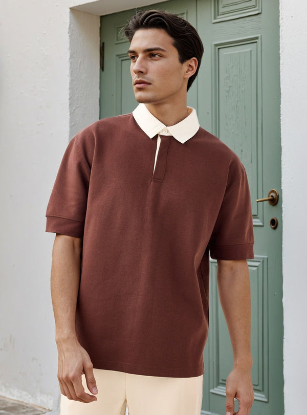 Contrast Neck Polo T-shirt