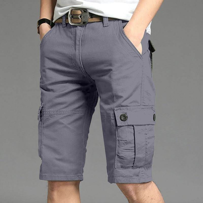 Mens Cargo Shorts - Grey - Dubai Offers Today