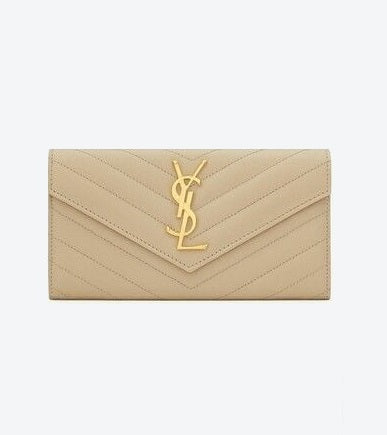 Saint Laurent Cassandre Matelassé Large Flap Wallet