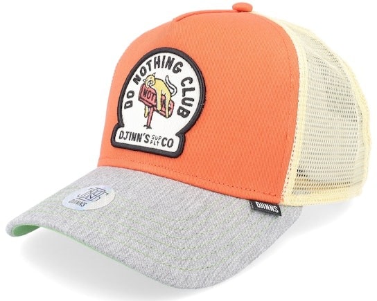 Djinns Do Nothing Club New Orange Trucker Cap