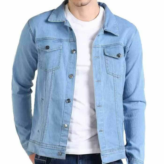 Mens Denim Blue Jacket - Dubai Offers Today