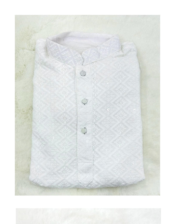 White Strap Style Kurta