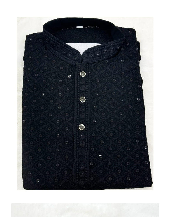 Black Strap Style Kurta