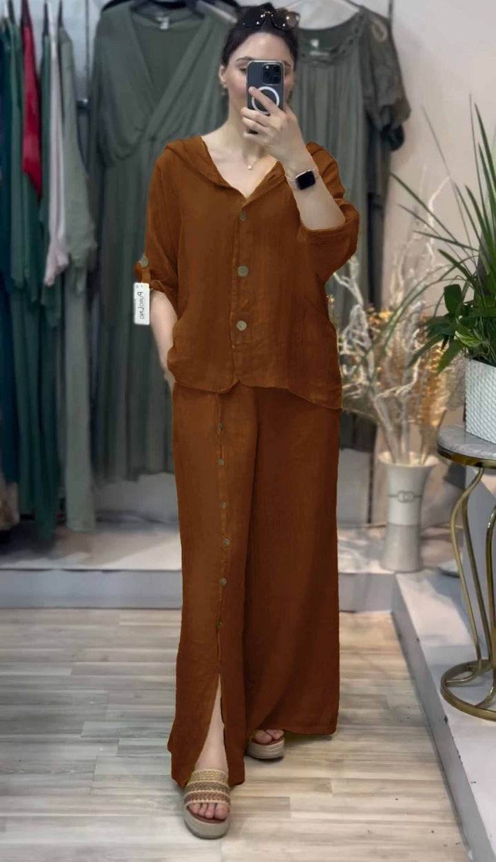 Western Cut Palazzo Co-ord Set - Summer Drop - Dubai Offers Today
