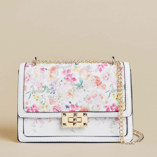 FLORAL PRINT CROSS BODY BAG