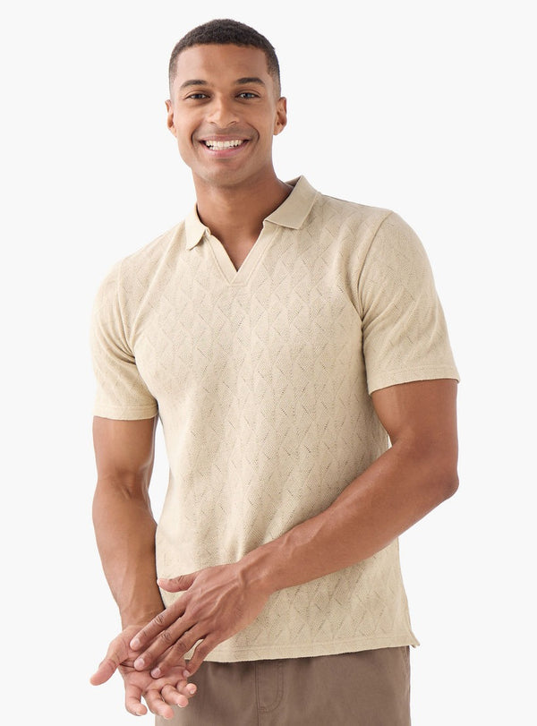 Textured Polo T-shirt