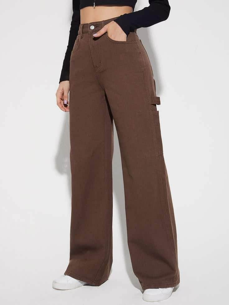 Womens Cargo Pant - Brown - Dubai Offers Today