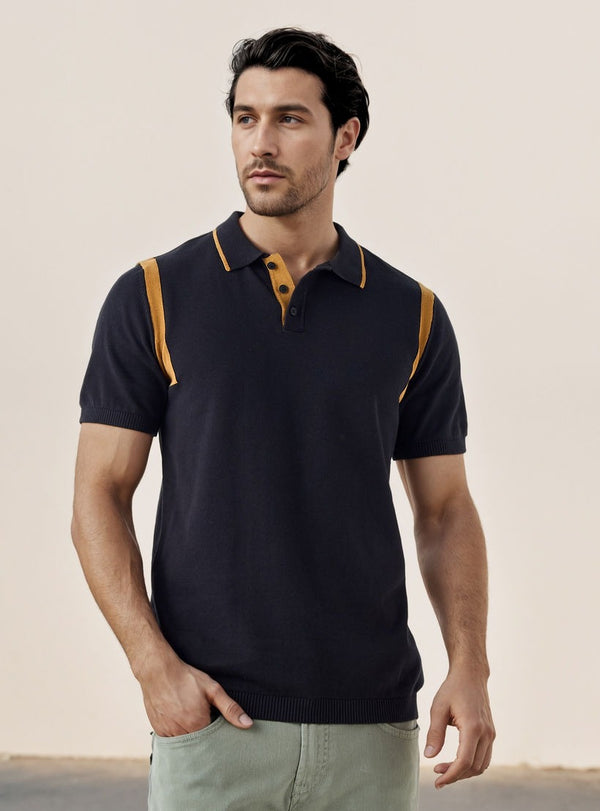 Panelled Polo T-shirt -01