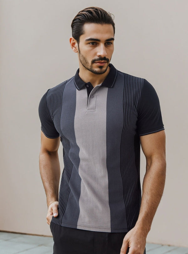 Striped Polo T-shirt -08