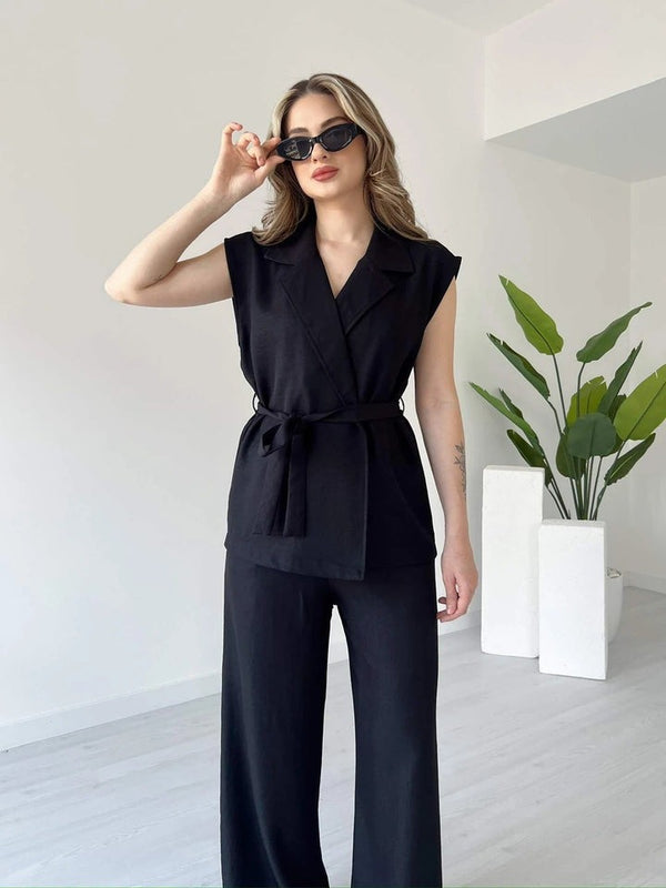 Tied Vest & Pant Set