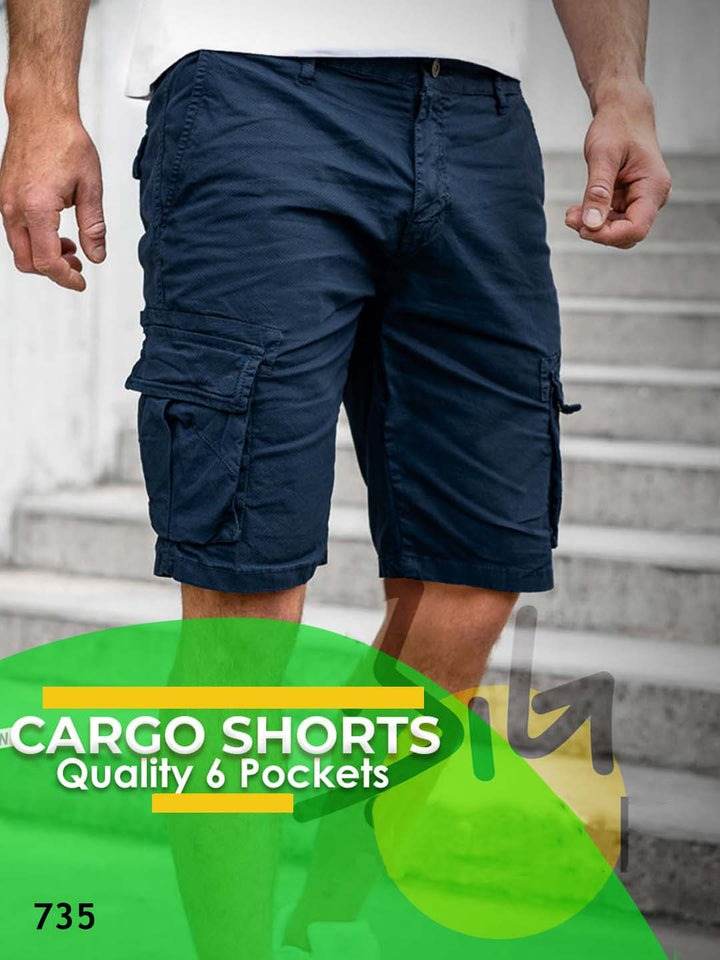 Dark Blue Cargo Shorts - 0735 - Dubai Offers Today