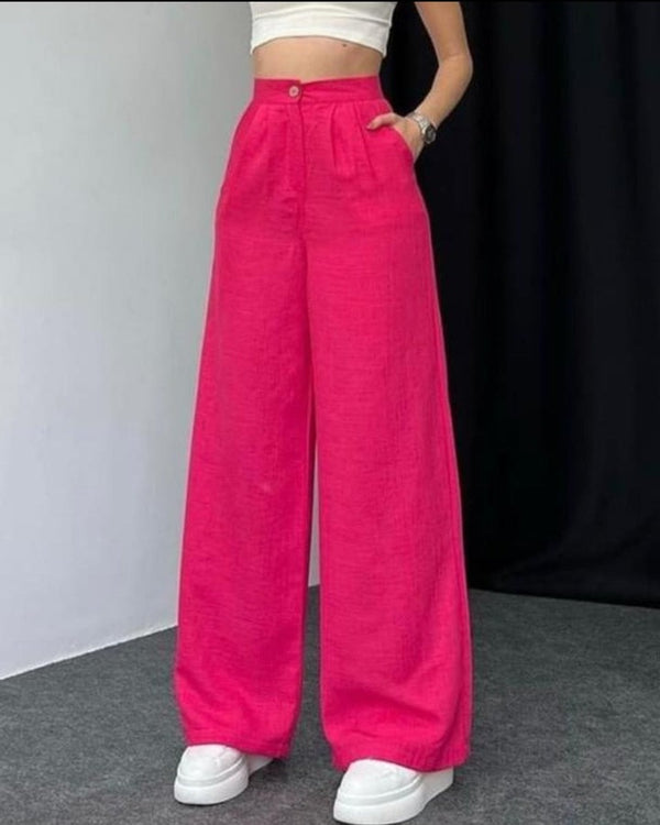 High Waist Palazzo - Linen