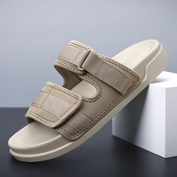 Double Button Men's Slippers