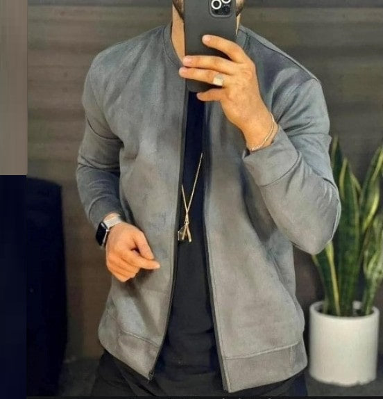 Woolen Gray Jacket for Men