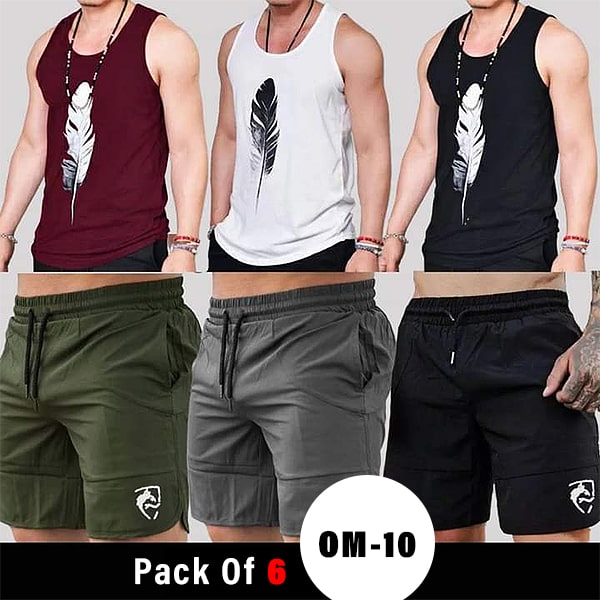 PACK OF 6 TANKS-TOP SHORTS