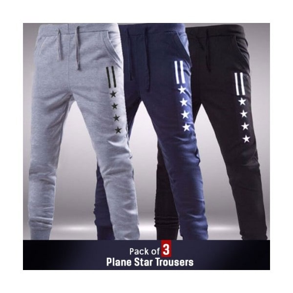 PACK OF 3 PLANE STAR TROUSERS