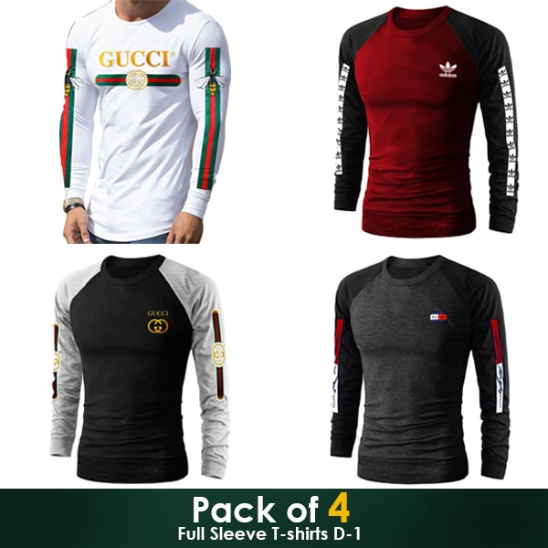 PACK OF 4 FULL SLEEVE T-SHIRTS D-1