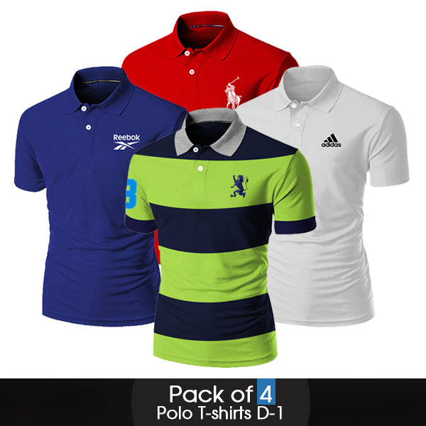 Pack of 04 Men's Stylish Polo's T-Shirt