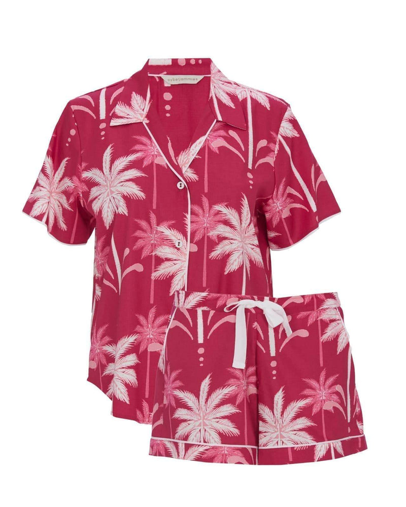Kayla Palm Print Shorty Set - Dubai Offers Today
